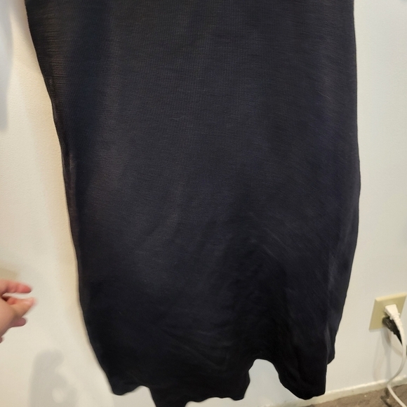 Cos size L mixed Media fabric black short sleeves dress - Picture 4 of 8